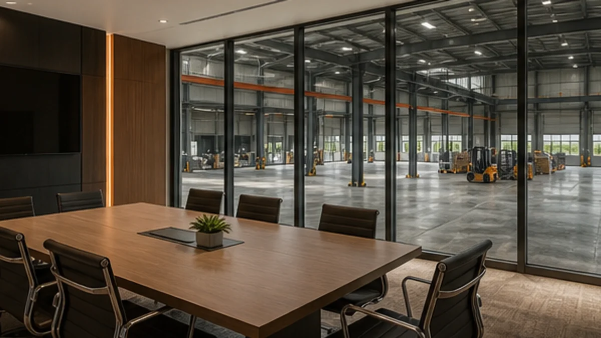 Industrial One @ ETP KIIP: Meeting room overlooking the factory floor