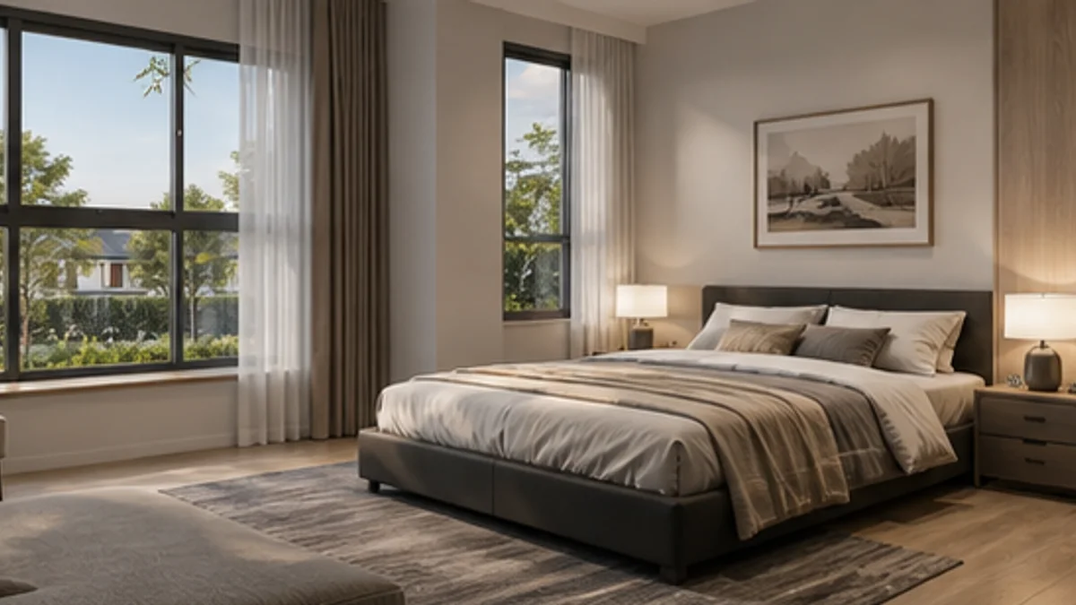 Norton Residences @ Jenjarom: Master bedroom with neighbourhood view